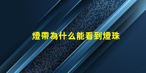 燈帶為什么能看到燈珠 燈槽能看到燈珠